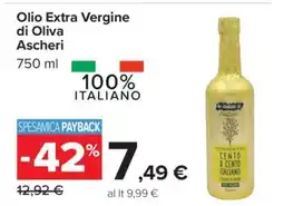 Carrefour Olio Extra Vergine di Oliva Ascheri offerta