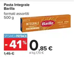 Carrefour PASTA INTEGRALE BARILLA offerta