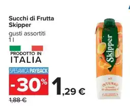 Carrefour Succhi di Frutta Skipper offerta