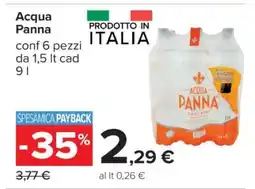 Carrefour Acqua Panna offerta