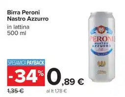 Carrefour Birra Peroni Nastro Azzurro offerta