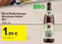 Carrefour Birra Riedenburger Brauhaus Helles Bio offerta