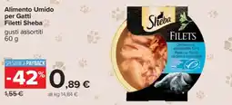 Carrefour Alimento Umido per Gatti Filetti Sheba offerta