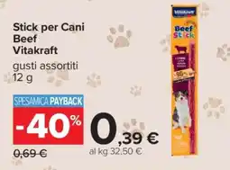 Carrefour Stick per Cani Beef Vitakraft offerta