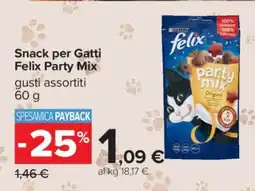 Carrefour Snack per Gatti Felix Party Mix offerta
