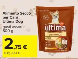 Carrefour ALIMENTO SECCO PER CANI ULTIMA DOG offerta