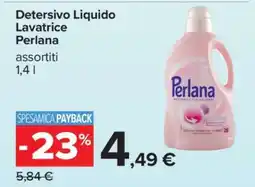 Carrefour Detersivo Liquido Lavatrice Perlana offerta