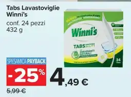 Carrefour Tabs Lavastoviglie Winni’s offerta