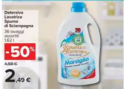Carrefour Detersivo Lavatrice Spuma di Sciampagna offerta