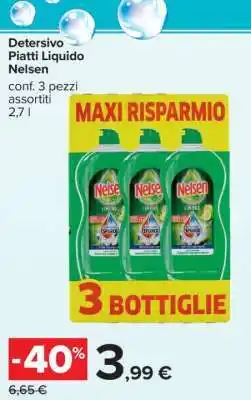 Carrefour Detersivo Piatti Liquido Nelsen offerta