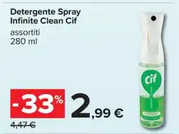 Carrefour Detergente Spray Infinite Clean Cif offerta