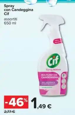 Carrefour Spray con Candeggina Cif offerta