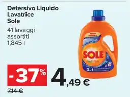 Carrefour Detersivo Liquido Lavatrice Sole offerta