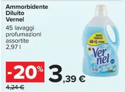Carrefour Ammorbidente Diluìto Vernel offerta