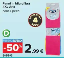 Carrefour Panni in Microfibra 4XL Arix offerta