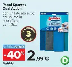 Carrefour Panni Spontex Dual Action offerta
