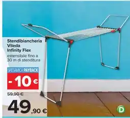 Carrefour Stendibiancheria Vileda Infinity Flex offerta