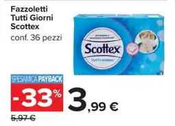 Carrefour Fazzoletti Tutti Giorni Scottex offerta