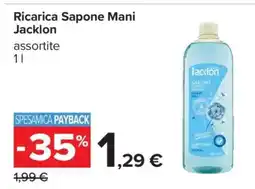 Carrefour Ricarica Sapone Mani Jacklon offerta