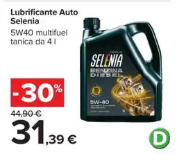 Carrefour Lubrificante Auto Selenia offerta