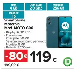 Carrefour Smartphone Motorola Mod. MOTO G06 offerta