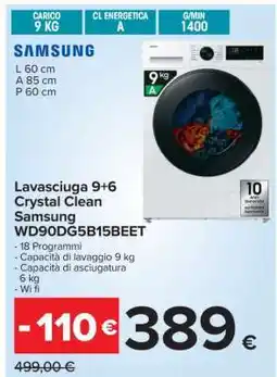 Carrefour Samsung WD90DG5B15BEET offerta