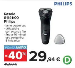 Carrefour Rasoio S1141/00 Philips offerta