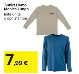 Carrefour T-shirt Uomo Manica Lunga offerta