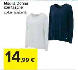 Carrefour Maglia Donna con tasche offerta