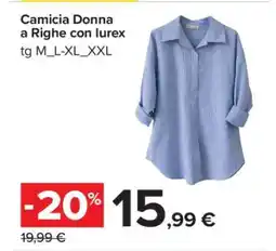 Carrefour Camicia Donna a Righe con lurex offerta