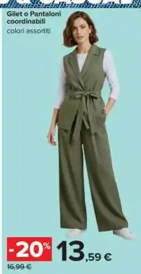 Carrefour Gilet o Pantaloni coordinabili offerta