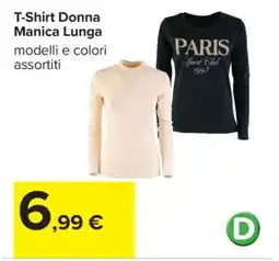 Carrefour T-Shirt Donna Manica Lunga offerta