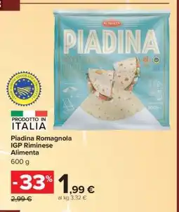 Carrefour Piadina Romagnola IGP Riminese Alimenta offerta