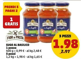 PENNY Sugo al basilico offerta