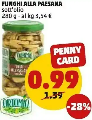 PENNY Funghi sott olio offerta