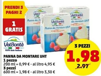 PENNY Panna da montare uht offerta