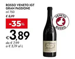 Bennet Rosso Veneto IGT Gran Passione offerta