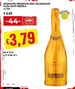 Bennet Spumante Prosecco Doc Millesimato Casa Sant'Orsola offerta