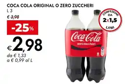 Bennet Coca Cola zero zuccheri offerta