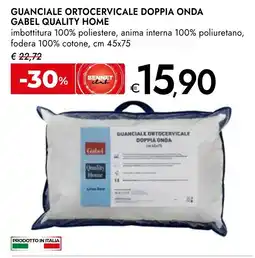 Bennet Guanciale ortocervicale doppia onda Gabel Quality Home offerta