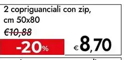 Bennet 2 copriguanciali con zip offerta