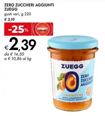 Zuegg albicocche zero zuccheri aggiunti