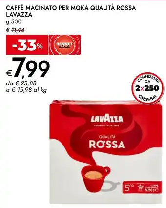 Caffè macinato per moka qualità rossa Lavazza