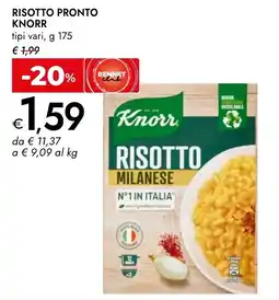 Bennet Risotto pronto Knorr offerta