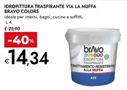 Bennet Idropittura traspirante via la muffa Bravo Colors offerta