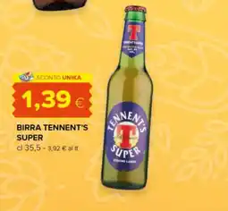 Tigre Birra Tennent's Super offerta