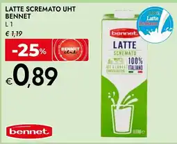 Bennet Latte scremato UHT Bennet offerta