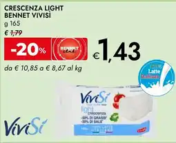 Bennet Crescenza light Bennet Vivisi offerta