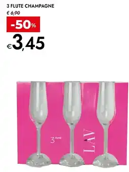 Bennet 3 flute champagne offerta