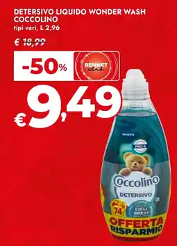 Bennet Detersivo liquido wonder wash coccolino offerta